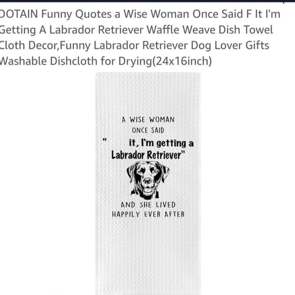 Funny Labrador Retriever Dish Towel